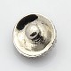 Plat rond sculpté rose antique en argent de grade A en alliage de zinc bijoux en strass de boutons pression SNAP-O020-19C-NR-2