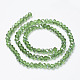 Electroplate Transparent Glass Beads Strands EGLA-A034-T6mm-E01-2