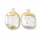 Colgantes de perlas keshi naturales barrocas PEAR-P004-18KCG-2