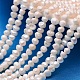 Hebras de perlas de perlas de agua dulce cultivadas naturales de papa PEAR-E007-3-4mm-02-1