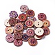 Printed Wooden Buttons WOOD-WH0021-09A-1