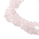 Женские эластичные браслеты круглой формы с кристаллами и бусинами из розового кварца BJEW-JB10189-08-4