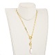 Colliers de lariat de perle de perle baroque naturelle keshi NJEW-JN03042-01-5