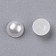 5mm blanc crème dôme demi rond acrylique imité cabochons de perles fit téléphone décoration X-OACR-H001-4-2