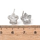 Messing Micro Pave klare Zirkonia Ohrstecker&nbsp;EJEW-C174-02C-P-5