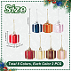 Nbeads 16 個 8 色クリスマステーマプラスチックペンダント装飾  クリスマスツリーの飾りをロープで吊るす  ギフト用の箱  ミックスカラー  116mm  2個/カラー AJEW-NB0005-46-2