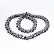 Non-magnetic Synthetic Hematite Beads Strands G-P341-25-10mm-2