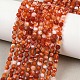 Нити бусин из натурального красного полосатого агата&nbsp;G-B175-D22-4mm-1