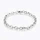 304 Stainless Steel Cable Chain Bracelets BJEW-P239-05-1