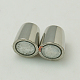 Brass Magnetic Clasps X-KK-C3036-16x9mm-N-3