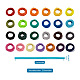Craftdady 25 manojos 25 colores cordón de poliéster encerado YC-CD0001-03B-5