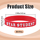 Word Star Student Silicone Cord Bracelet Wristband BJEW-WH0018-49A-2