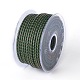 編み紐  革のアクセサリーコード  ジュエリーDIY製版材料  濃い緑  3mm  約54.68ヤード（50m）/ロール WL-I004-3mm-A-23-2