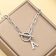 Ожерелья из нержавеющей стали с цепочкой-скрепкой и застежками ot WGD6039-01-1