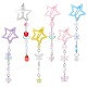 6 шт. 6-х цветные заколки-звездочки из железа и пластика&nbsp;PHAR-CP0001-27-1