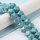 Synthetic Dyad Turquoise Star Cut Round Beads Strands G-M418-C02-01-2