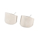 Rack Plating Brass Rectangle Stud Earrings EJEW-K245-49P-1