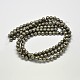 Natural Pyrite Round Beads Strands G-F197-07-10mm-3