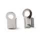 304 Stainless Steel Fold Over Crimp Cord Ends STAS-M009-01A-1
