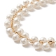Bracelet à breloques à perles rondes en perles de coquillage BJEW-TA00219-4