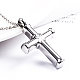 Collana con pendente a croce religiosa in acciaio inossidabile QH8600-2-2