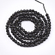 Chapelets de perles en obsidienne noire naturelle X-G-T108-41-2