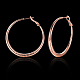 Brass Big Hoop Earrings EJEW-BB16613-RG-2