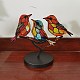 Stained Acrylic Birds Desktop Ornaments STGL-PW0001-48A-1