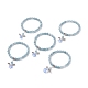 Natural Quartz(Dyed) Beads Stretch Charm Bracelets BJEW-JB02592-02-2