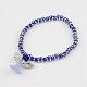 Angel Glass Beaded Charm Bracelets BJEW-JB02309-04-1