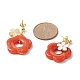 8 paire de boucles d'oreilles pendantes en alliage émaillé 8 couleurs avec imitation acrylique de pierres précieuses EJEW-JE05237-4