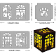 炭素鋼カッティングダイステンシル  DIYスクラップブッキング用  フォトアルバム  装飾的なエンボス加工  紙カード  マットプラチナカラー  猫の模様  8.2~13.9x8.2~8.3x0.08cm  3個/セット DIY-WH0309-327-2