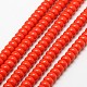 Imitation Amber Resin Drum Beads Strands RESI-A009F-D-03-1