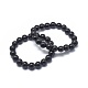 Bracelets synthétiques en perles de pierre noire synthétiques X-BJEW-K212-B-032-1