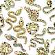 16 pièces 8 styles pendentifs en alliage strass&nbsp;ALRI-CJ0001-06-3