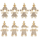 Dicosmetic 12 pz 2 stili ciondoli per bambina o ragazzo ciondoli in ottone dorato con zirconi cubici ciondoli umani con foro grande anelli per collana fai da te braccialetto creazione di gioielli KK-DC0001-86-1
