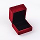 Cajas cuadradas de anillo de terciopelo X-VBOX-D004-01-2