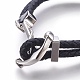 Leather Braided Cord Bracelets BJEW-E350-02A-2