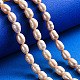Fili di perle di perle d'acqua dolce coltivate naturali PEAR-N012-07G-5