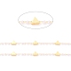 Chaînes de perles imitation perle en plastique ccb faites à la main de 3.28 pieds X-CHC-I038-22G-2