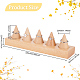 FINGERINSPIRE 5-Slot Wooden Cone Ring Holder with Wood Base 29x39mm Natural BurlyWood Ring Display Stands Wedding Ring Holder Finger Jewelry Towers for Rings Display RDIS-WH0011-08-2