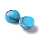 Cabochons turquoise bleu synthétique G-F528-31-2mm-3