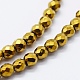 Electroplate Non-magnetic Synthetic Hematite Beads Strands G-I193-12B-04-3