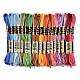 18 Skeins 18 Colors 6-Ply Polyester Embroidery Floss OCOR-M009-01C-03-1