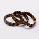 Faceted Natural Tiger Eye Beads Stretch Bracelets BJEW-E289-A03-1