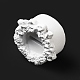 コラムレジンシングルリングディスプレイホルダー  指輪収納用ジュエリースタンド  写真の小道具  ホワイト  4.35x4.6x2.5cm  溝：1.95x0.35cm ODIS-A012-01-3