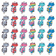 Sunnyclue 1 boîte de 30 pièces 6 couleurs de breloques en forme de chat en vrac ENAM-SC0003-07-1