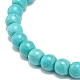 Synthetic Turquoise(Dyed) Ocean Theme Beaded Stretch Bracelet BJEW-JB08577-6