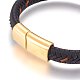 Braided Leather Cord Bracelets BJEW-F349-05G-3