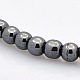 Non-magnétiques bracelets hématite perles balle en stretch pour un cadeau de Saint-Valentin BJEW-M066-A-02-2